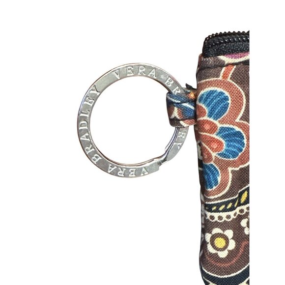 Vera Bradley Paisley Zip ID Case With Key Ring - Picture 3 of 5